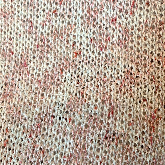 POL Open Knit Pink and White Slouch Sweater - Picture 8 of 8